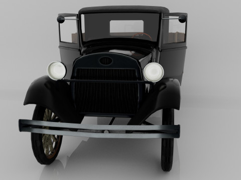 1929 Classic Truck Double A Low-poly 3D 模型
