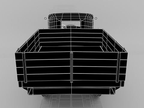 1929 Classic Truck Double A Low-poly 3D 模型