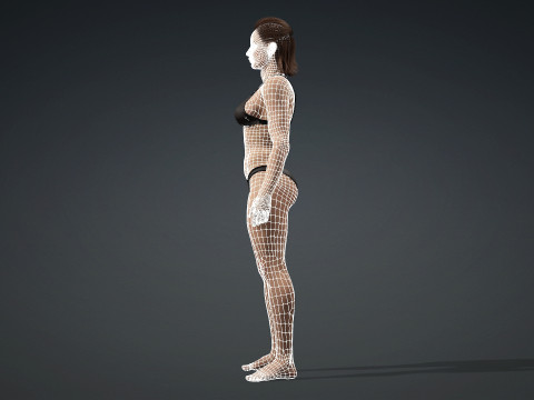 Young 3D Human FemaleModel Modèle 3D