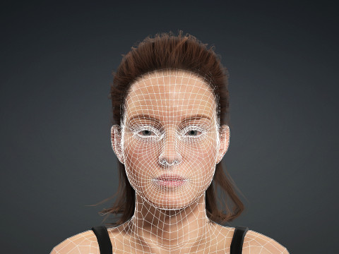 Young 3D Human FemaleModel Modèle 3D