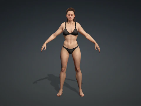 Young 3D Human FemaleModel 3D Model