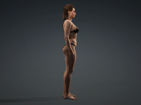 Young 3D Human FemaleModel Modèle 3D
