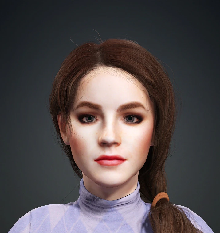 Young Girl Model 3D Model .c4d .max .obj .3ds .fbx .stl .blend 