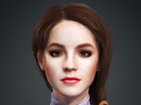Young Girl Model Modèle 3D