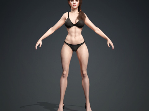 Young Girl Model Modello 3D