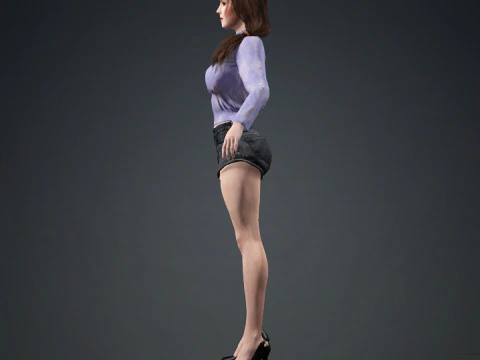 Young Girl Model 3D Model