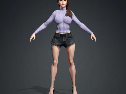 Young Girl Model 3D Model
