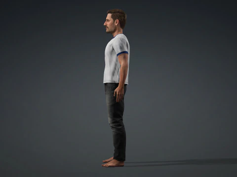 Realistic 3D Human Model with Casual Attire 3D Model