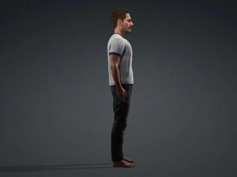 Realistic 3D Human Model with Casual Attire 3D Model