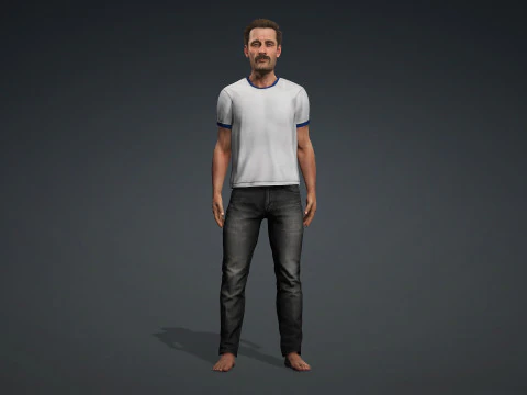 Realistic 3D Human Model with Casual Attire 3D Model