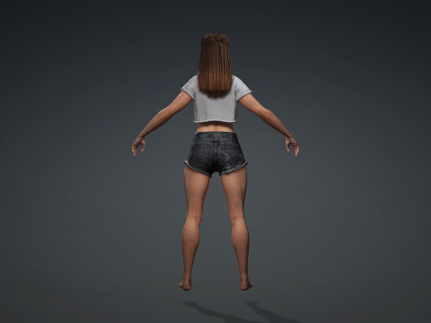 Realistic 3D Character Model for Digital Experiences 3Dモデル