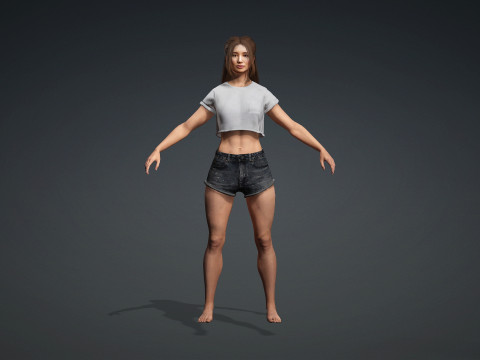 Realistic 3D Character Model for Digital Experiences 3Dモデル
