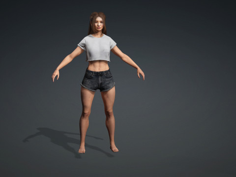 Realistic 3D Character Model for Digital Experiences 3Dモデル