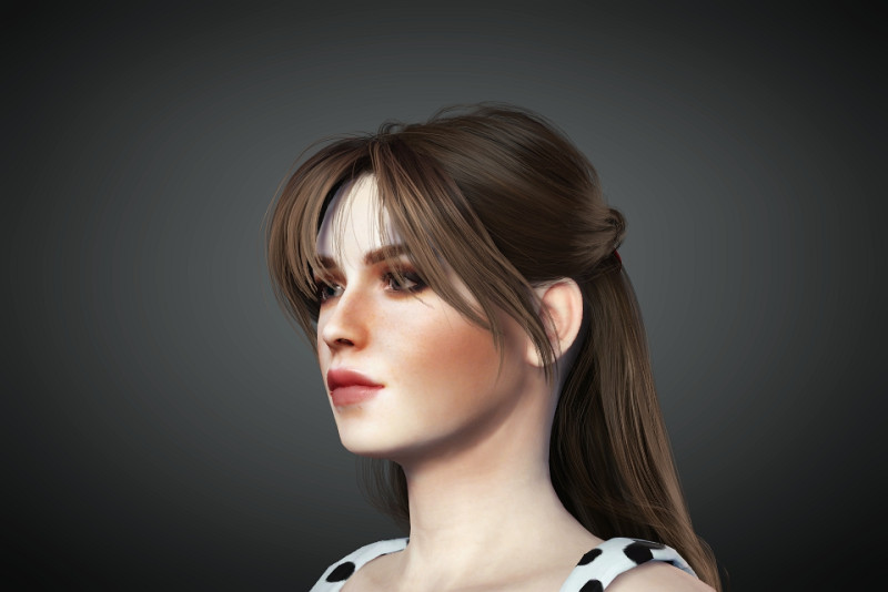 Young 3D Female Human Model Modèle 3D .c4d .max .obj .3ds .fbx .stl .blend