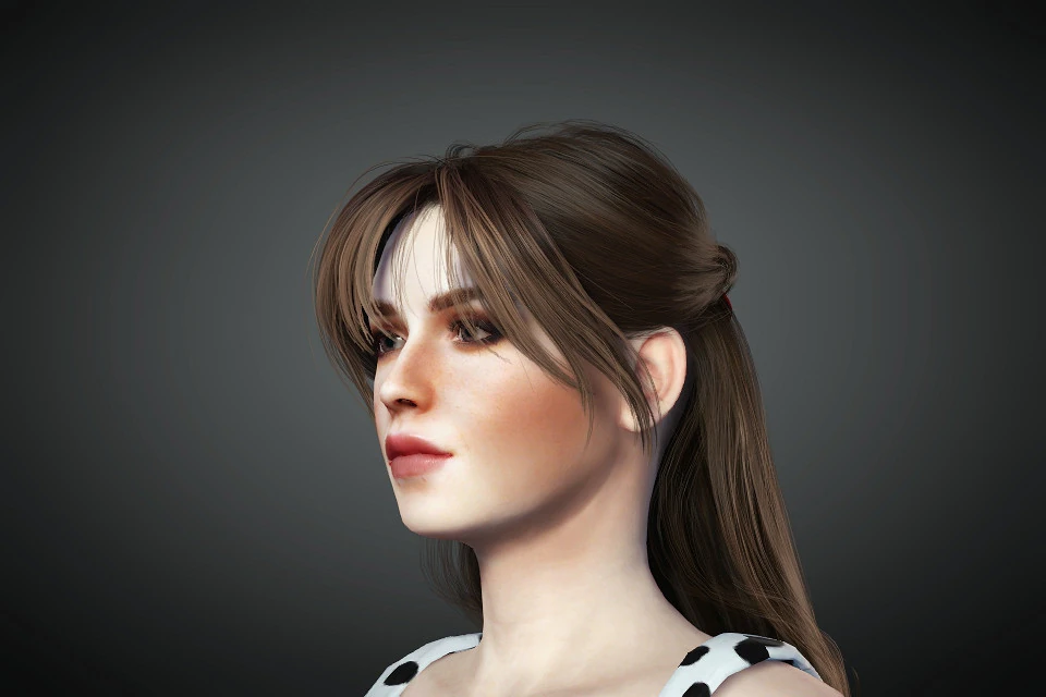 Young 3D Female Human Model 3D Model .c4d .max .obj .3ds .fbx .stl .blend 