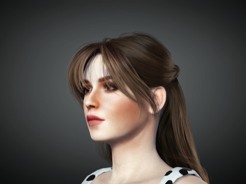 Young 3D Female Human Model Modèle 3D