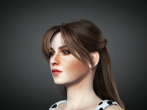 Young 3D Female Human Model 3D Model