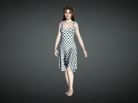 Young 3D Female Human Model 3D Model