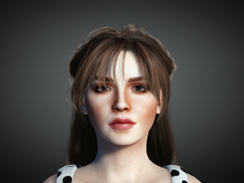 Young 3D Female Human Model Modèle 3D