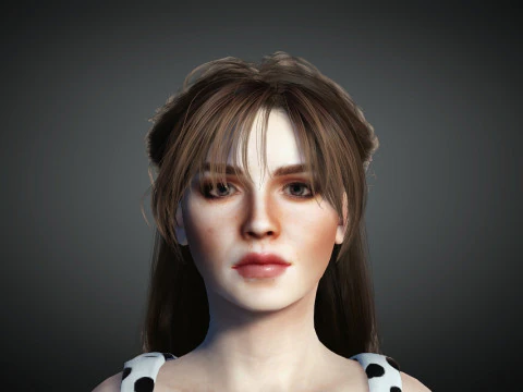 Young 3D Female Human Model 3D Model