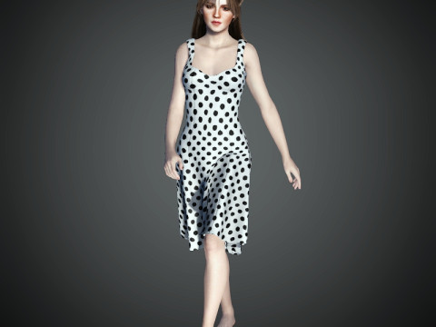 Young 3D Female Human Model Modèle 3D