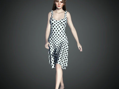 Young 3D Female Human Model 3D Model