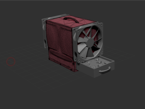 Homemade air conditioner suitable for 3D printing Model Cetak 3D