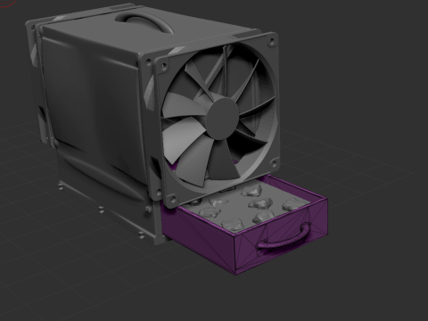 Homemade air conditioner suitable for 3D printing Model Cetak 3D