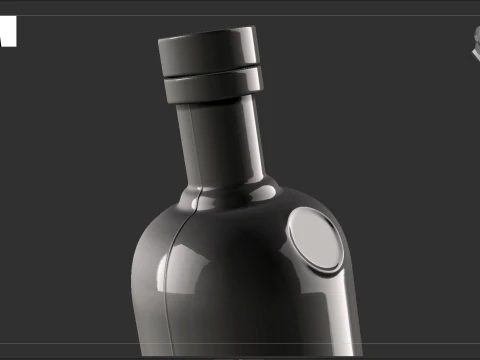 Absolute Vodka 70cl - VR de alta qualidade em escala real - AR - low-poly Modelo 3D
