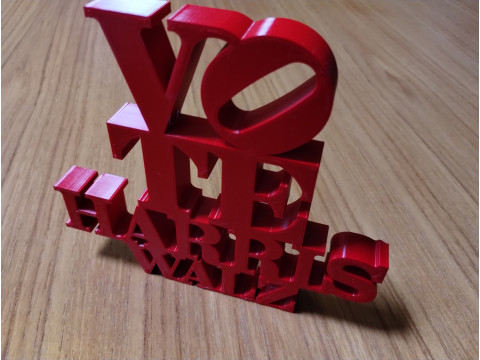 Vote Harris Walz Model Cetak 3D