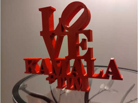 Love Kamala Tim Model Cetak 3D