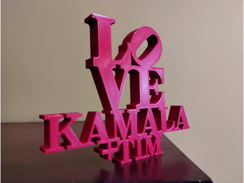 Love Kamala Tim Model Cetak 3D