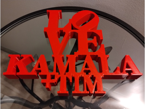 Love Kamala Tim Model Cetak 3D