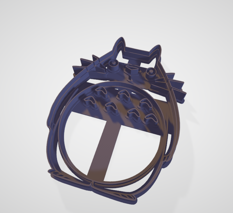 Cookie Cutter Totoro Modello 3D .c4d .max .obj .3ds .fbx .stl .blend