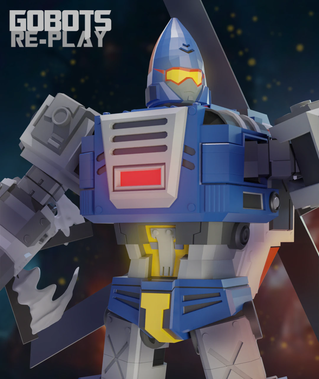 Cop-Tur Challenge of the Gobots 3D Print Model .c4d .max .obj .3ds .fbx .stl .blend 