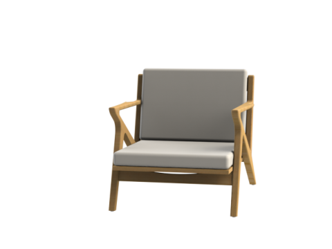 Lounge chair kujja 01 Model 3D