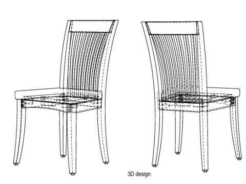 Dinning chair kujja 02 Modello 3D