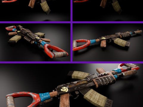 Assault rifle Modello 3D