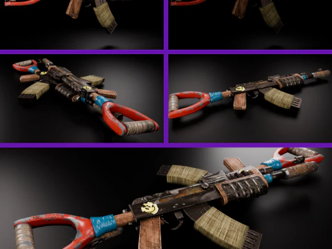Assault rifle 3D Model