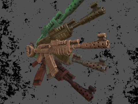 Assault rifle 3D Model