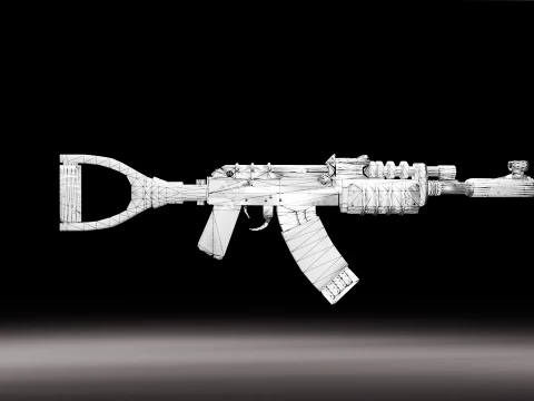 Assault rifle 3D Model