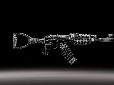 Assault rifle 3D Model