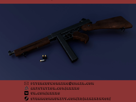 Thompson M1A1 Modelo 3D