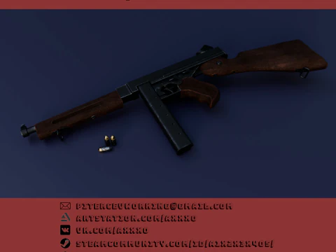 Thompson M1A1 Modèle 3D
