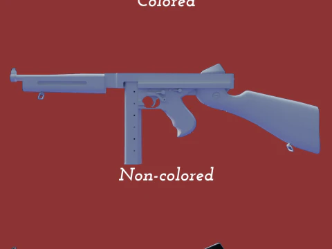 Thompson M1A1 3D Model