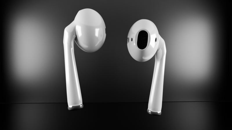 Airpods model Modelo 3D .c4d .max .obj .3ds .fbx .stl .blend 
