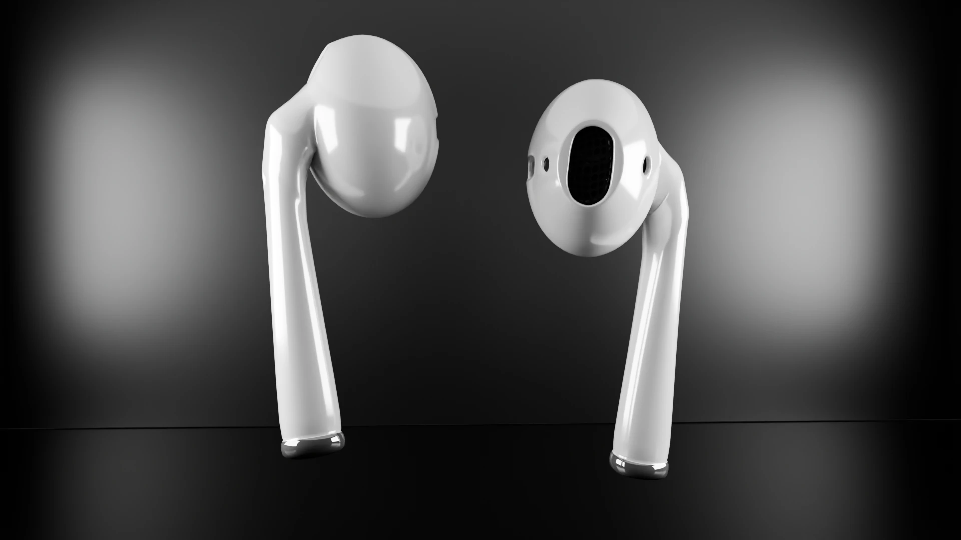 Airpods model 3D Model .c4d .max .obj .3ds .fbx .stl .blend 