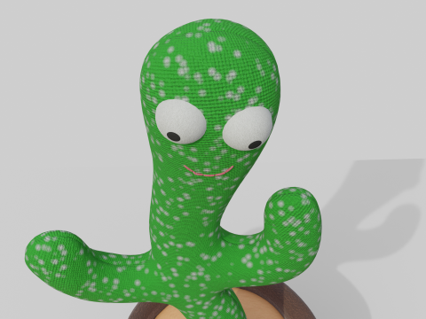 Dancing Cactus Toy - Rigged and Animated 3D Model