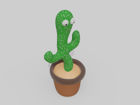 Dancing Cactus Toy - Rigged and Animated 3D Model