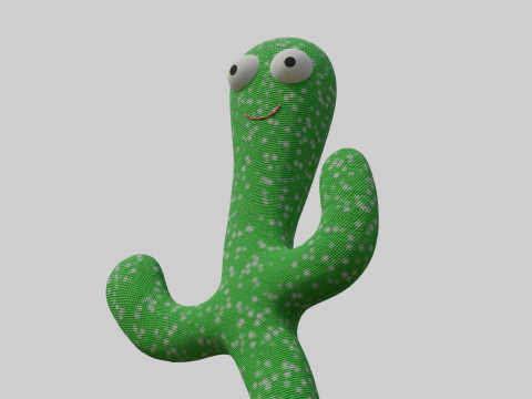 Dancing Cactus Toy - Rigged and Animated 3D Model